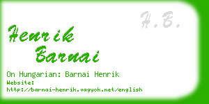 henrik barnai business card